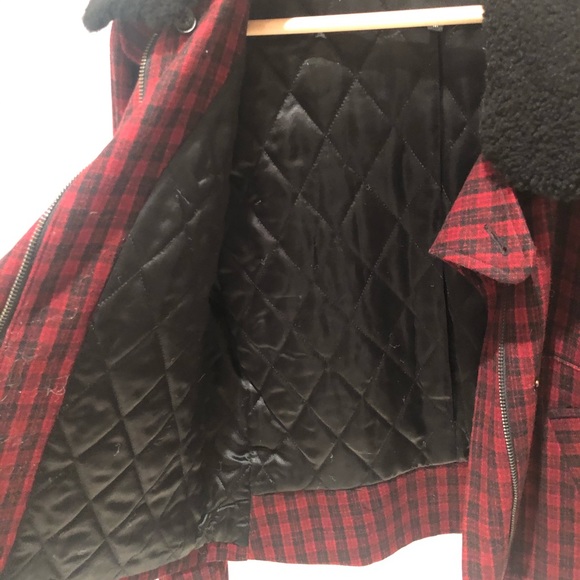 ET VOUS wool blend check jacket size M - Picture 5 of 6